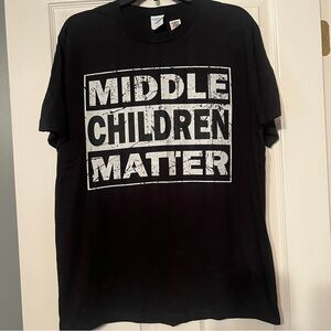 Port and Company Black Tee - Middle Children Matter